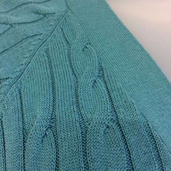 Talbots Teal Cardigan Teal Size L - Picture 3 of 4